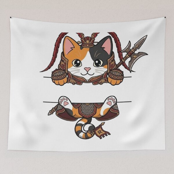 Item preview, Cute General Cat Peeking - Calico Warrior Cat designed and sold by PetalsPaws.