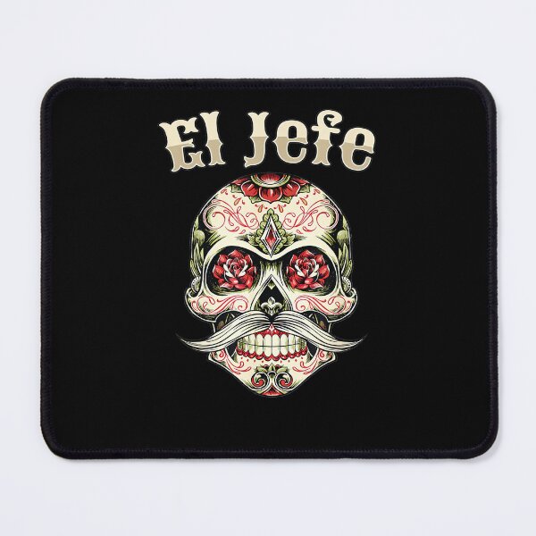 Item preview, El Jefe Mustache Sugar Skull designed and sold by ethancooper399.