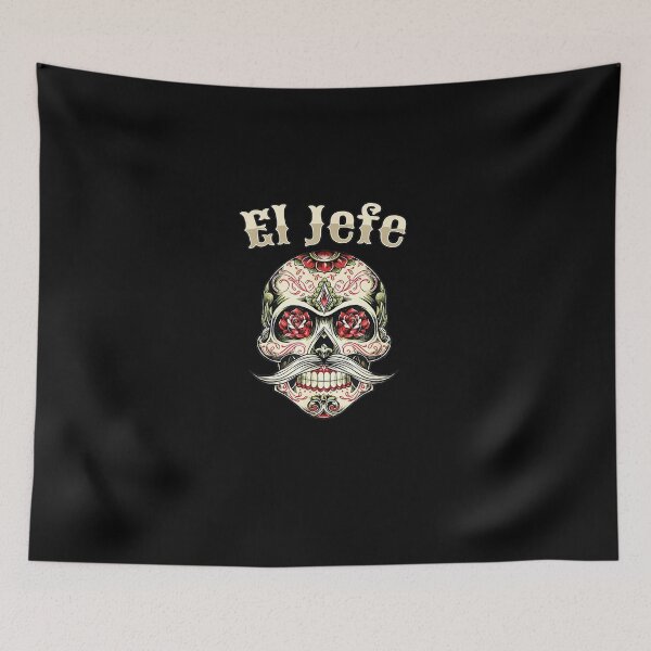 Item preview, El Jefe Bigote Calavera de Azúcar designed and sold by ethancooper399.
