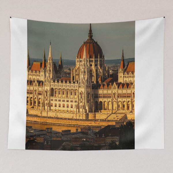 Item preview, Hungarian Parliament Building Budapest At Golden Hour designed and sold by Kellesu.