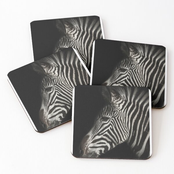 Item preview, Zebra Side Profile Portrait On Dark Background designed and sold by Kellesu.
