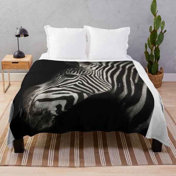 Item preview, Zebra Side Profile Portrait On Dark Background designed and sold by Kellesu.