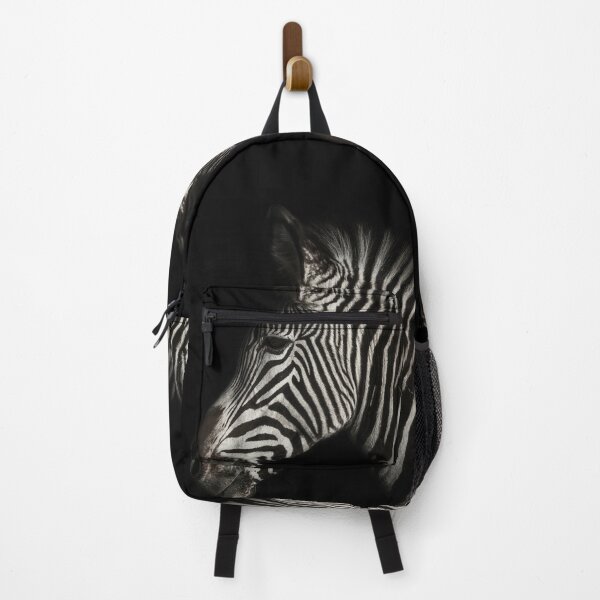 Item preview, Zebra Side Profile Portrait On Dark Background designed and sold by Kellesu.
