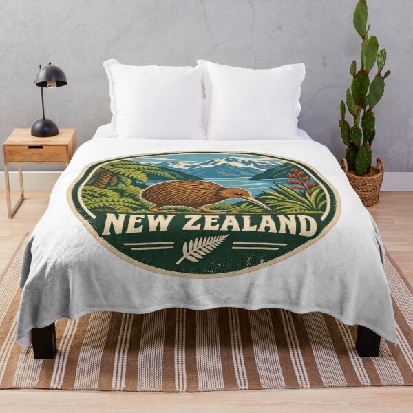 Item preview, New Zealand Kiwi Bird Vintage Travel & Wildlife Design | Retro NZ Adventure designed and sold by Globalcitytees.