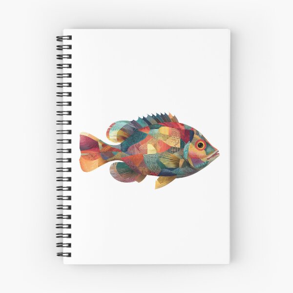 Item preview, Colorful fish art with details designed and sold by anytka.