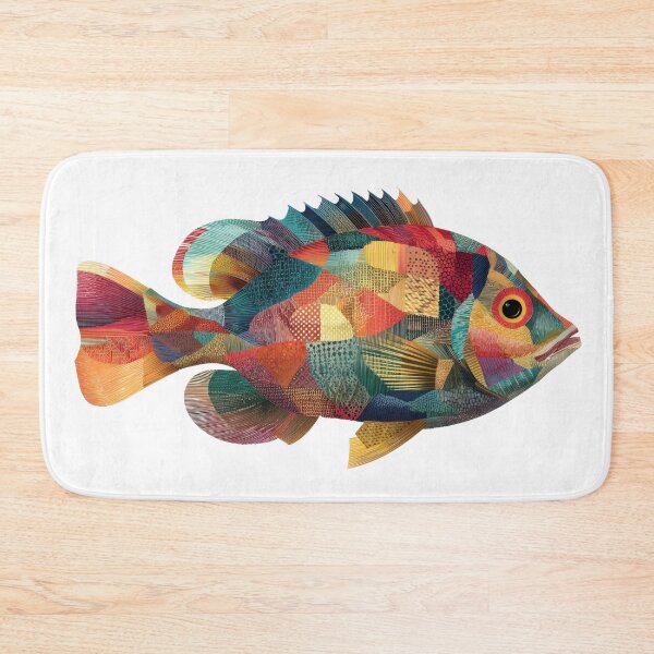 Item preview, Colorful fish art with details designed and sold by anytka.