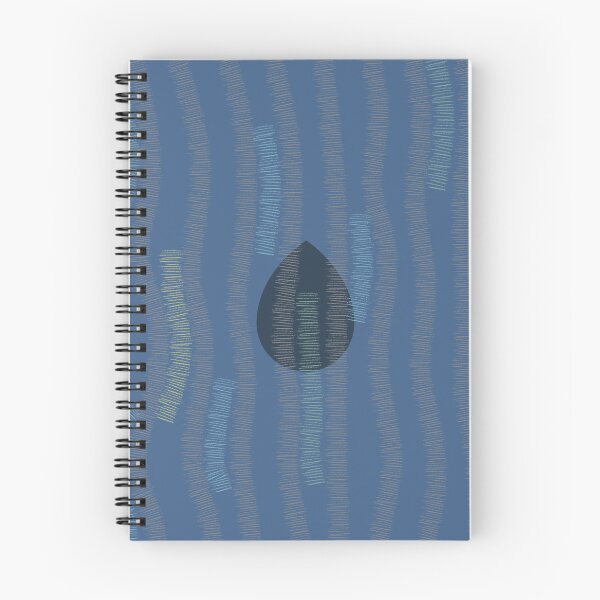 Item preview, Abstract Raindrop Lines Blue Minimalist Art designed and sold by Kuosi-Kiosk.