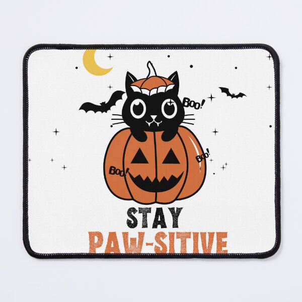 Item preview, Cute Black Cat Pumpkin Halloween Paw-Sitive Art designed and sold by Alaakadry800.