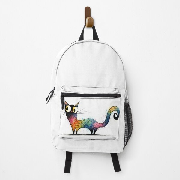 Item preview, Swirly patterned colorful cat designed and sold by anytka.