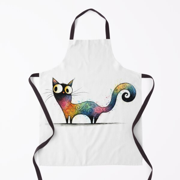 Item preview, Swirly patterned colorful cat designed and sold by anytka.