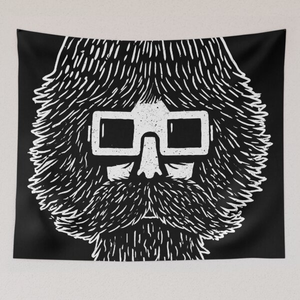 Item preview, Retro Bearded Man With Glasses designed and sold by folskullyz.