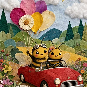 Artwork thumbnail, Bee Ride by EmberBloom39