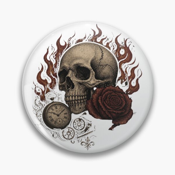Item preview, ArtSkullRoseVintageGothicDesign designed and sold by Artrendzs.