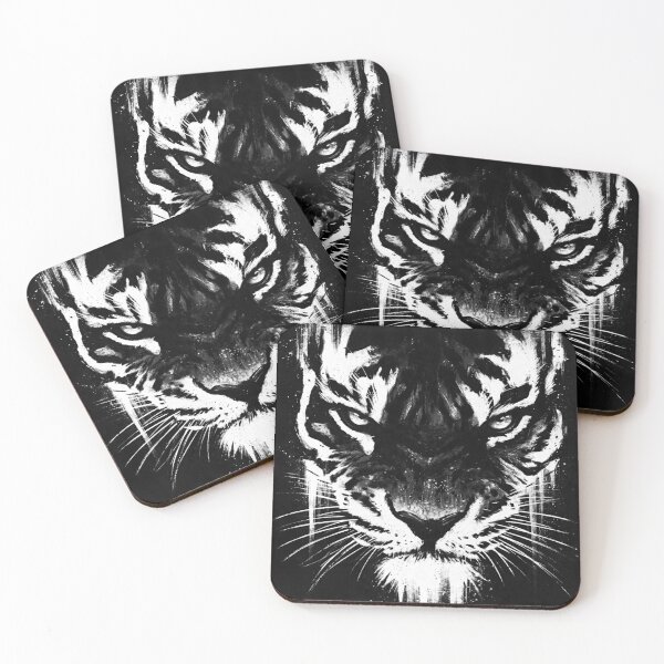 Item preview, Fierce Black and White Tiger designed and sold by folskullyz.