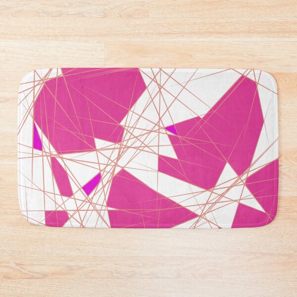 Item preview, Elegant design, abstract geometric modern in pink, white and gold tones - Intuitively hand-designed designed and sold by Susanna Schorr.