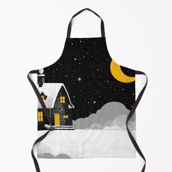 Item preview, Winter night scene with a house designed and sold by anytka.