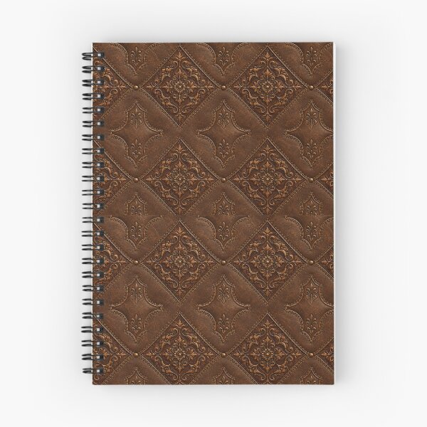 Item preview, Luxury Brown Leather Embossed Pattern – Elegant Vintage Damask Design designed and sold by vinothmech53.