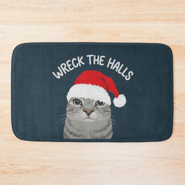 Item preview, Wreck The Halls Funny Christmas Cat designed and sold by HowToCanadian.