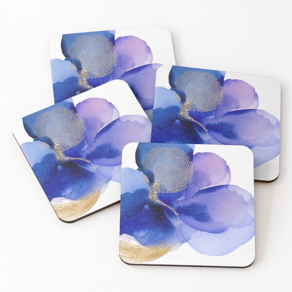 Item preview, Bright blue abstract watercolor art designed and sold by anytka.