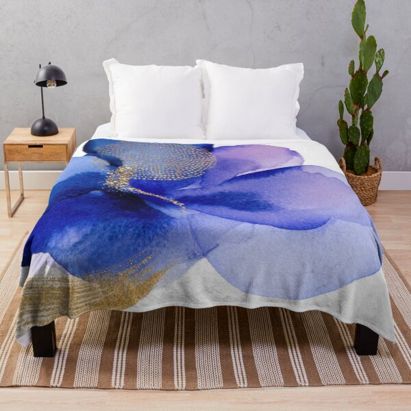 Item preview, Bright blue abstract watercolor art designed and sold by anytka.