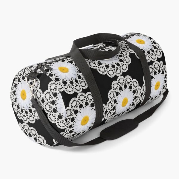 Artikelvorschau, Weißes Gänseblümchen-Deckchen im Retro-Stil – Florale Kunstformen-Manie entworfen und verkauft von Shapes-Mania.