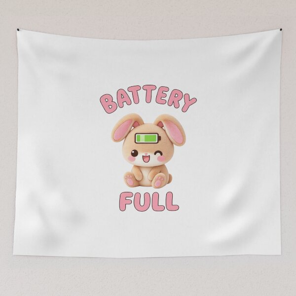 Item preview, Battery Full Cute Bunny Low designed and sold by kaream1308.