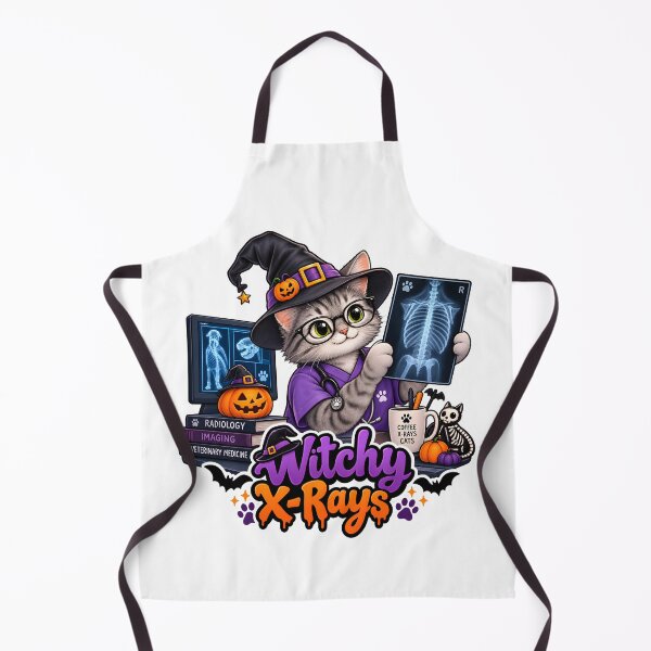 Aperçu de l'œuvre Radiographies de sorcières – Design vétérinaire radiologue pour chats d'Halloween créée et vendue par Bettybee00.