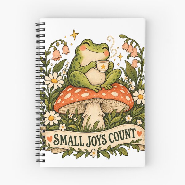 Item preview, Small Joys Count - Frog Mushroom and Teacup Art designed and sold by haitrieuic96.