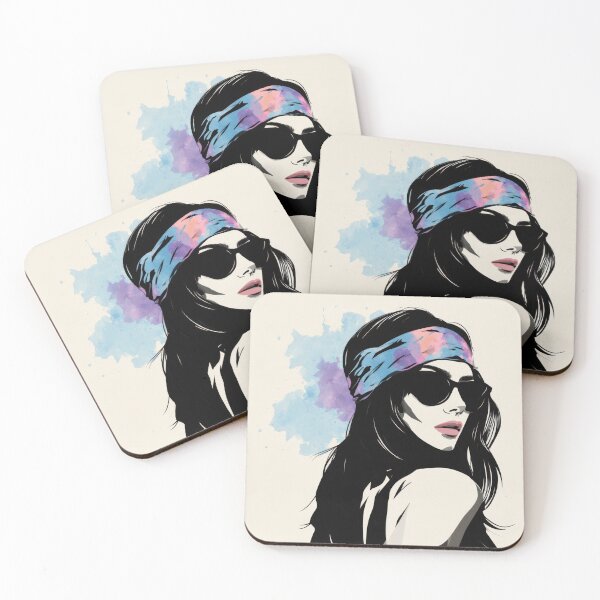Item preview, Woman in sunglasses with a headband designed and sold by anytka.