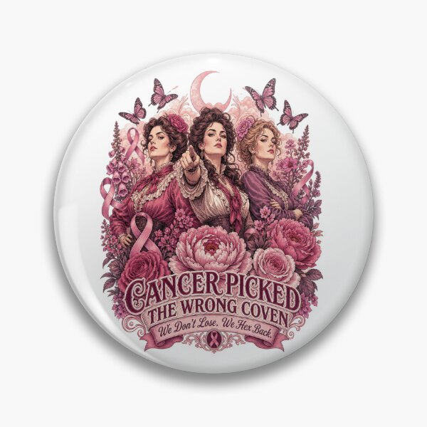 Item preview, Cancer Picked the Wrong Coven Pink Witch Art designed and sold by SedaMythica.