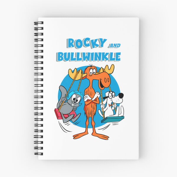 Item preview, Rocky And Bullwinkle Retro Cartoon Character Design designed and sold by Mary Good.