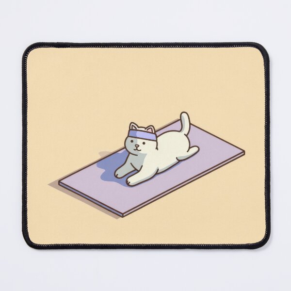 Item preview, Cat doing yoga on a mat designed and sold by anytka.