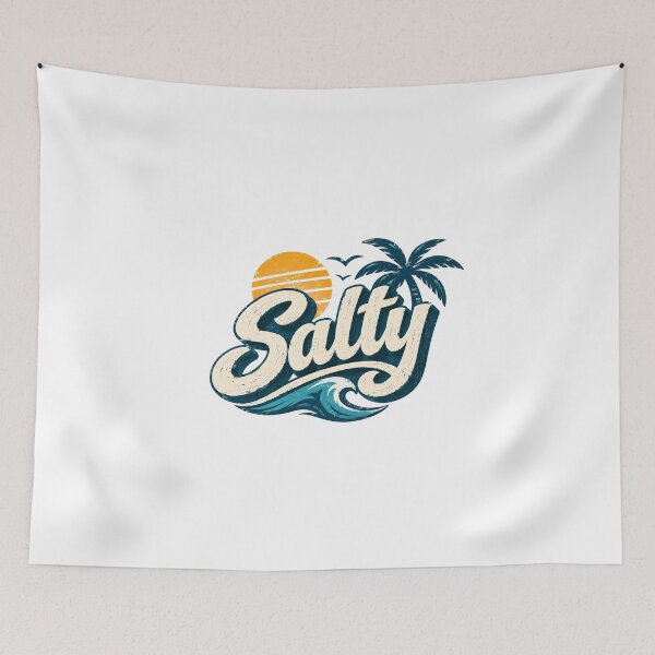 Item preview, Salty Surf Vintage Typography – Coastal Wave T-Shirt Design designed and sold by LarkLeaf.