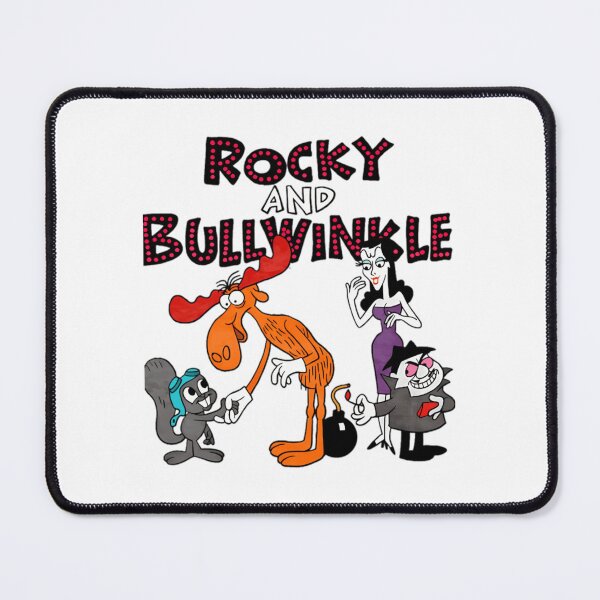 Item preview, Rocky And Bullwinkle Retro Character Collage Design designed and sold by Mary Good.