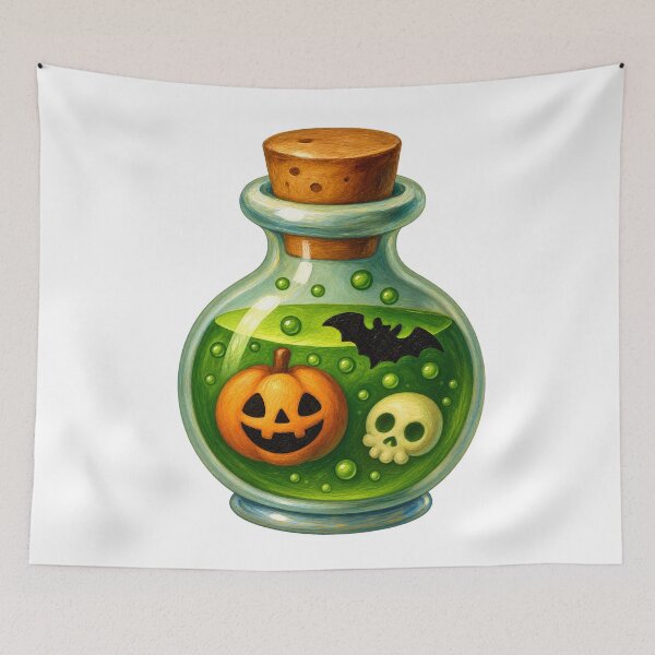 Item preview, The Emerald Halloween Brew | Spooky Potion Bottle designed and sold by Whatever Works.