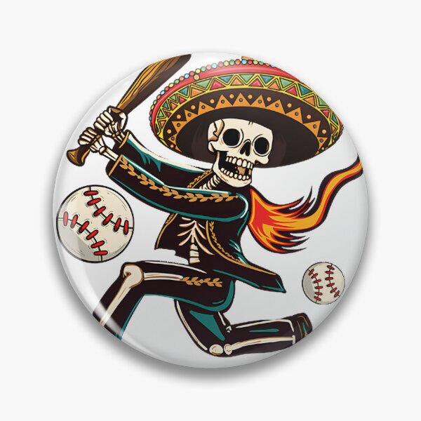 Item preview, Funny Skeleton Wearing Mexican Sombrero Baseball Design for Cinco De Mayo Celebration designed and sold by CobraYoun.