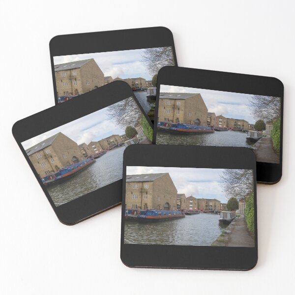 Item preview, Historic Sowerby Bridge Canal Basin and Narrowboats designed and sold by ArtworkNorth.