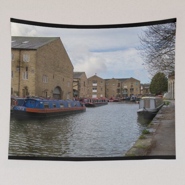 Item preview, Historic Sowerby Bridge Canal Basin and Narrowboats designed and sold by ArtworkNorth.
