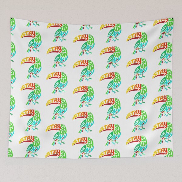 Aperçu de l'œuvre Sunny Days Tropical Toucan Exotic Bird Artwork créée et vendue par CreativeArtisanPrints Shop.