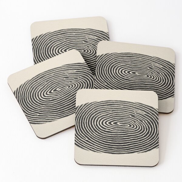 Item preview, Black and white fingerprint design designed and sold by anytka.