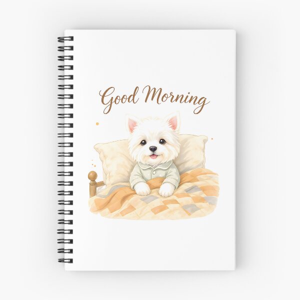 Item preview, Watercolor Westie Dog Good Morning Art designed and sold by Kedspicedesign.