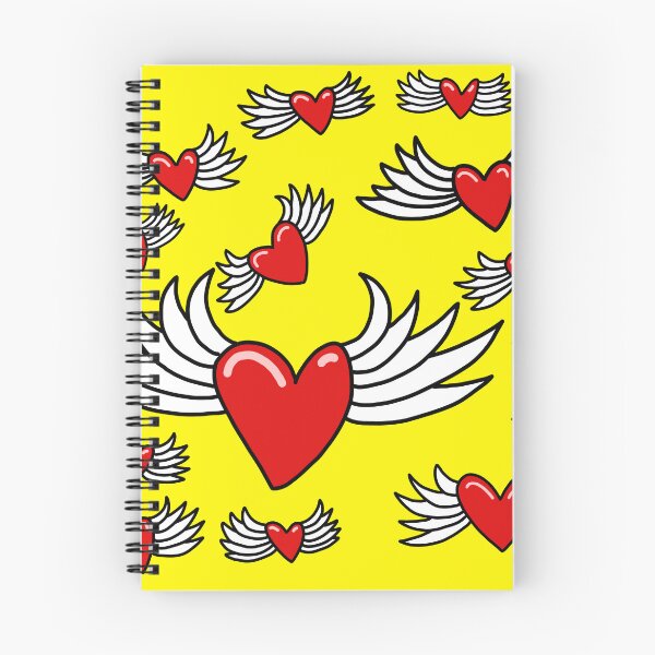 Item preview, Winged Heart Retro Pattern Art designed and sold by VunkfazeMerch.
