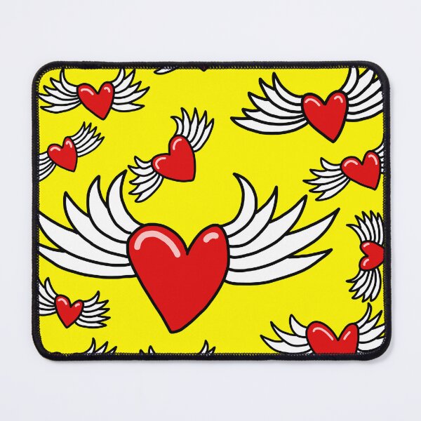Item preview, Winged Heart Retro Pattern Art designed and sold by VunkfazeMerch.
