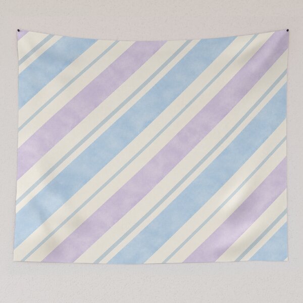 Item preview, Pastel Stripe Pattern – Blue Lavender Watercolor Stripes designed and sold by BROHLine Studio.