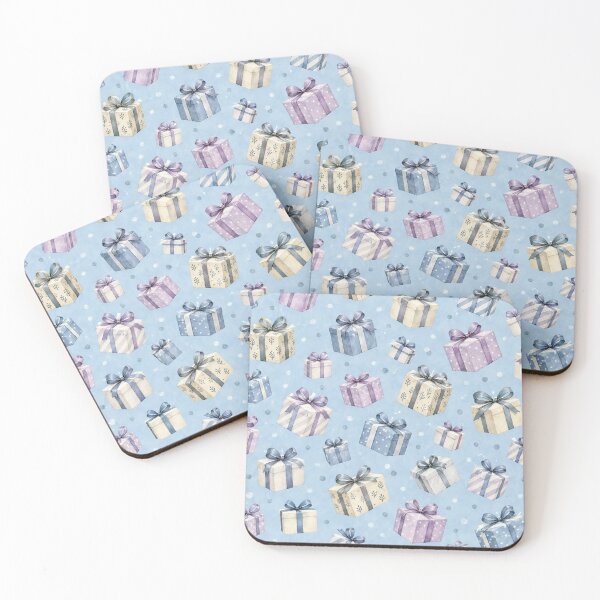 Item preview, Pastel Christmas Gift Pattern – Watercolor Presents designed and sold by BROHLine Studio.