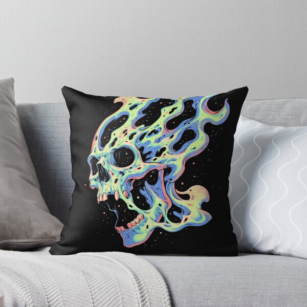 Item preview, Psychedelic Rainbow Flame Skull designed and sold by folskullyz.