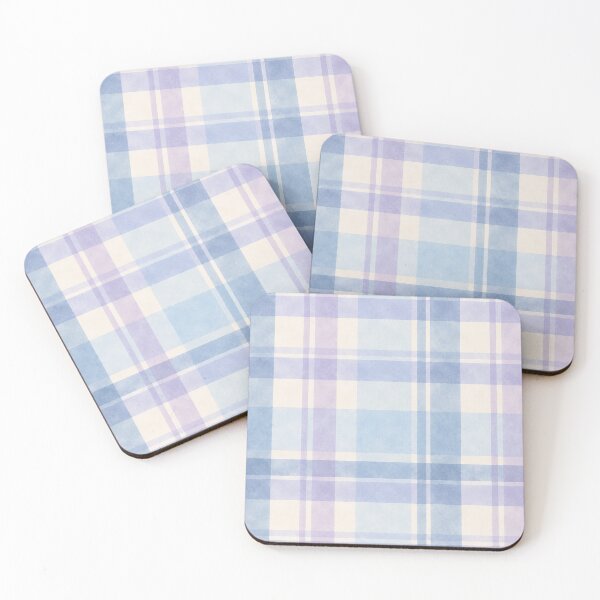 Item preview, Pastel Plaid Pattern – Soft Blue Lavender Watercolor designed and sold by BROHLine Studio.