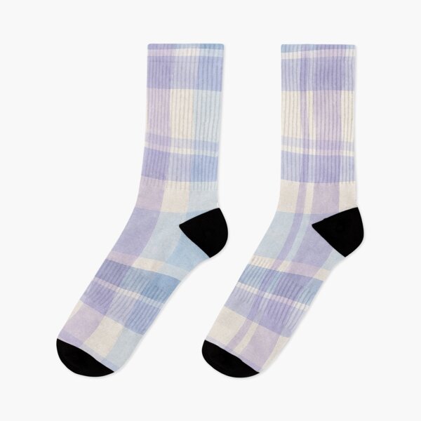 Item preview, Pastel Plaid Pattern – Soft Blue Lavender Watercolor designed and sold by BROHLine Studio.