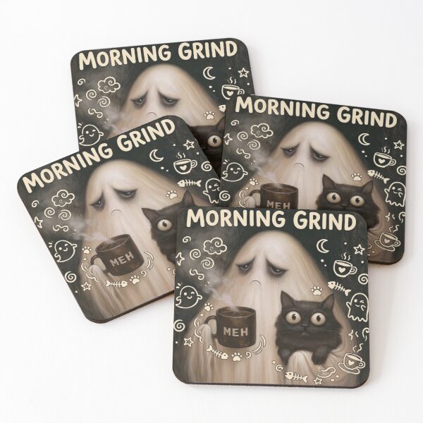 Item preview, A Ghostly Spirits Brew Meets a Void Cat's Daily Meow-tivation Problems designed and sold by Print Fiction.