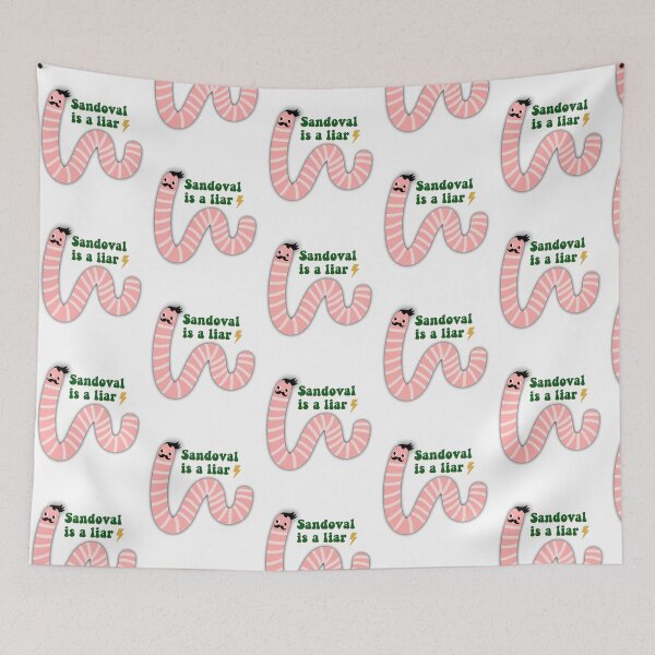 Item preview, Sandoval Worm With Moustache Sticker - Scandoval Is A Liar Team Ariana designed and sold by schell-renay.